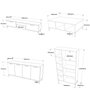 Hanah Home Conjunto de muebles de salón Rl6-Aa en Pino Atlántico y Antracita